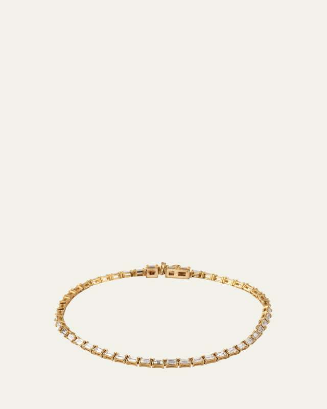 14K Baguette Diamond Tennis Bracelet